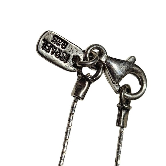 Angel Pendant Necklace Red Beaded Sterling Silver Spiritual Fashion Jewelry - Picture 7 of 10